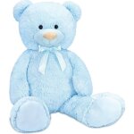 Brubaker peluche g�ante xxl - ours - nounours - 100 cm - bleu clair - ultra douce & mignonne