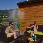 Brumisateur de terrasse nomade 2 en 1 - ofresh - rduit la temprature jusqu 12c - 5 buses