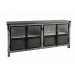Buffet 180x40 manguier laqu� gris heavy industry n� 150