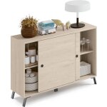 Buffet 2 portes coloris effet bois - hauteur 87 x longueur 120 x profondeur 40 cm Buffet 2 portes coloris effet bois - hauteur 87 x longueur 120 x profondeur 40 cm