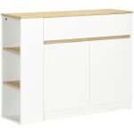 Homcom - buffet - panneaux de particules - 110x29. 5x82cm - blanc