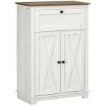 Homcom - meuble de rangement - panneau de particules - 60x30x87. 5cm - blanc