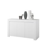 Buffet 3 portes collection zefir coloris blanc mat idal pour votre salon ou salle  manger
