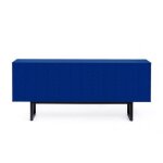 Buffet 3 portes triangle camden 175cm bleu - paris prix - bois massif - style scandinave - triangles ...