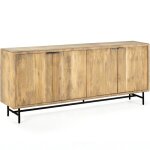 Buffet 4 portes en bois de manguier 190 cm - sanja