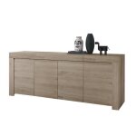 Buffet 4 portes en bois collection zefir coloris chne clair parfait pour votre salon