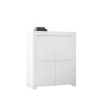 Buffet 4 portes collection zefir coloris blanc mat id�al pour votre salon ou salle � manger