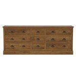 Buffet 9 tiroirs en bois de c�dre recycl� - tobias - rendez - vous d�co