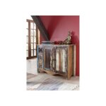 Buffet bahut - bois massif recycl� multicolore laqu� - inspiration ethnique - nature of spirit 17