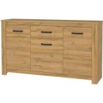 Buffet bas - d�cor ch�ne vieilli - classique - havanna - l 161 cm