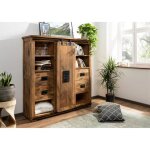 Buffet bas - massivmoebel24 - railway n� 162 - bois naturel - industriel - loft - 2 portes