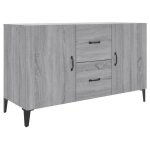 Buffet bas - mothinessto - sonoma gris - 100x36x60 cm - bois ding�nierie - 2 portes et tiroirs