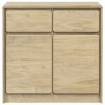 Buffet bas - mxzzand - sauda - bois massif de pin - 2 tiroirs - 2 portes - chne