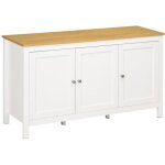 Homcom - buffet - bois - 120x40x70cm - blanc