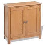 Buffet bas - vidaxl - bois de chne massif - 2 portes - style scandinave et moderne