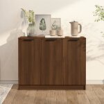 Buffet bas - vidaxl - chne marron - 3 portes - style scandinave - moderne