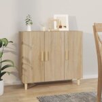 Buffet bas - vidaxl - chne sonoma - 3 portes - bois dingnierie