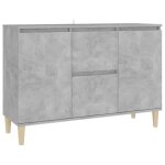 Buffet bas - vidaxl - gris b�ton - 2 portes - 2 tiroirs - contemporain - design