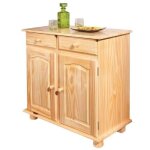 Bahut bois 2 portes 2 tiroirs alienor 88cm naturel