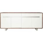 Buffet bois / laqu� mia - noyer / blanc bois fonc�