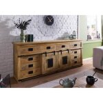 Buffet en bois de manguier laqu� brun clair railway n� 192