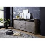 Buffet - bois massif dacacia laqu� (gris) - pure edge 901