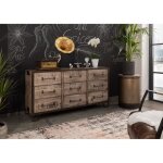 Buffet - bois massif de manguier laqu� (marron) - design industriel - heavy industry 218