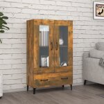 Buffet - ch�ne fum� - 70x31x115 cm - 2 portes - bois ding�nierie - contemporain