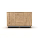 Buffet coloris ch�ne dor� - hauteur 89 x longueur 140 x profondeur 40 cm