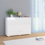 Buffet contemporain buffet - bahut blanc brillant 107 x 35 x 76 cm