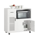Buffet de cuisine fsb78 - w sobuy - sur roulettes multi - rangement - 3 portes 1 tiroir 1 compartiment ...