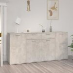 Buffet de cuisine moderne - buffet gris bton 160x36x75 cm agglomr 56kg fr2023