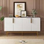 Buffet blanc - 4 portes - tagres rglables - design contemporain