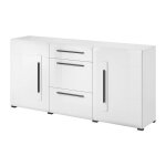 Buffet design 180cm. collection breda deux portes et trois tiroirs. coloris blanc. 39 blanc