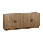 Buffet exotique effet bois de manguier rainuré 4 portes 180cm celian Buffet exotique effet bois de manguier rainuré 4 portes 180cm celian