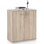 Buffet salle � manger firmin l 60 cm coloris ch�ne sonoma avec 2 portes bahut bas meuble de rangement ...