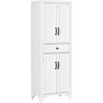 Homcom - armoire de cuisine - mdf - 60x38x170cm - blanc
