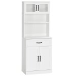 Homcom - buffet - mdf - 60x38x161cm - blanc