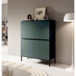 Buffet haut - bemmi - 4 portes 100 cm - vert foncé Buffet haut - bemmi - 4 portes 100 cm - vert foncé