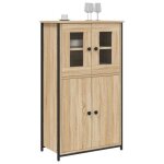 Buffet haut - mothinessto - ch�ne sonoma - bois ding�nierie - m�tal - 62x32x1065 cm