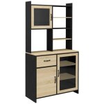 Homcom - armoire de cuisine - bois - 90. 3x39. 3x177. 2cm - ch�ne