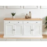 Buffet honfleur - 4 portes & 2 tiroirs - pin blanc
