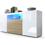Buffet laqué blanc - no name - 167 cm - laqué - contemporain - bois - panneaux de particules Buffet laqué blanc - no name - 167 cm - laqué - contemporain - bois - panneaux de particules