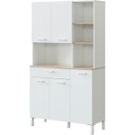 Buffet meuble cuisine 5 portes + 1 tiroir coloris blanc artic / chêne canadien - hauteur 186 cm x longueur ... Buffet meuble cuisine 5 portes + 1 tiroir coloris blanc artic / chêne canadien - hauteur 186 cm x longueur ...