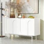 Buffet - yuetopp - moderne minimaliste - 4 portes en arc - laqu� - blanc pur