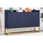 Buffet bas - okwish - minimaliste - 4 portes - bleu marine - meuble de séjour Buffet bas - okwish - minimaliste - 4 portes - bleu marine - meuble de séjour