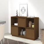 Buffet - mothinessto - ly1092 - marron miel - bois massif - salon - buffet bas