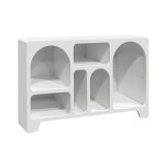 Buffet organique d�cor bois 6 compartiments 120cm thessa