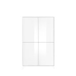 Buffet 4 portes collection sky. coloris blanc laqu� brillant