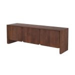 Meuble tv en bois de manguier 3 portes 150 cm - achille - rendez - vous d�co